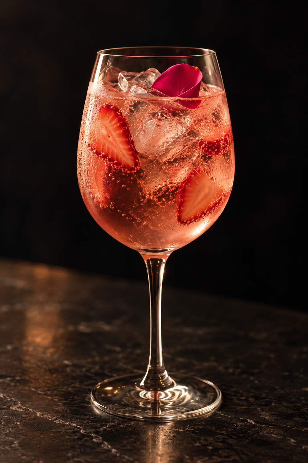 Rose Black Tea Sake Spritz