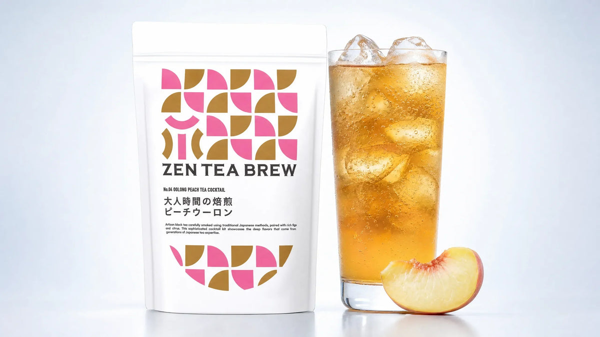 ピーチウーロン：桃と焙煎烏龍茶のハイボール