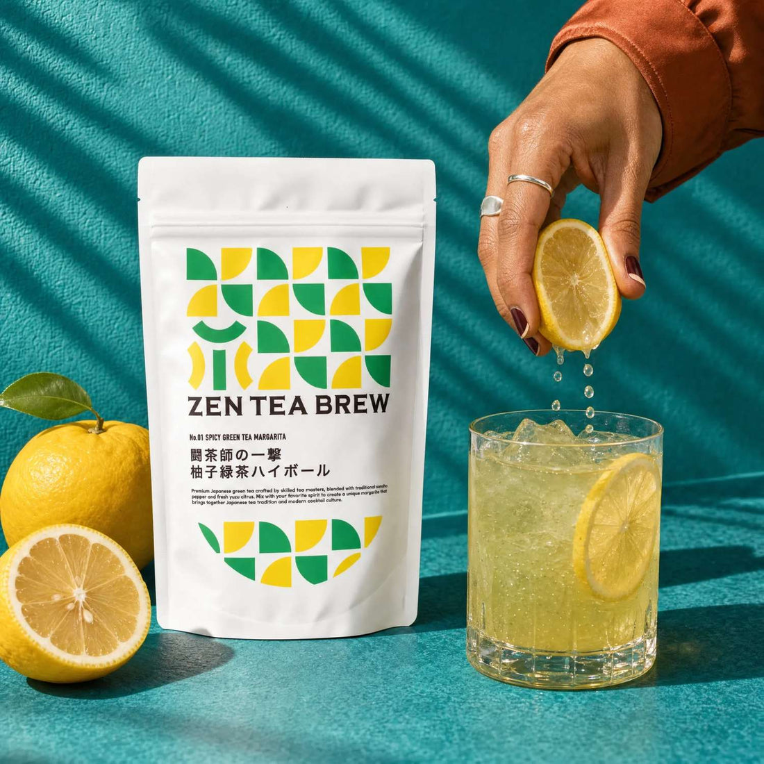 闘茶師の一撃柚子緑茶ハイボール