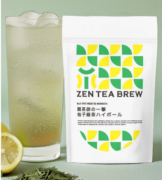 柚子緑茶ハイボールキット｜静岡県釜炒り緑茶×柚子｜ZEN TEA BREW